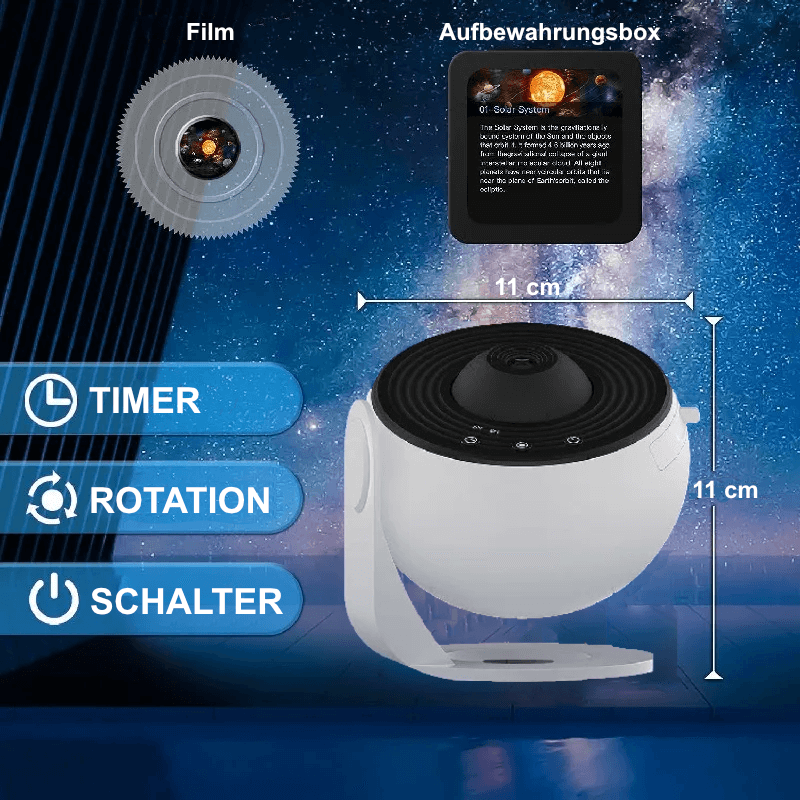 Trendsparadies - Galaxy-Projektor 360° LED-Nachtlicht mit Sternenhimmel-Effekt