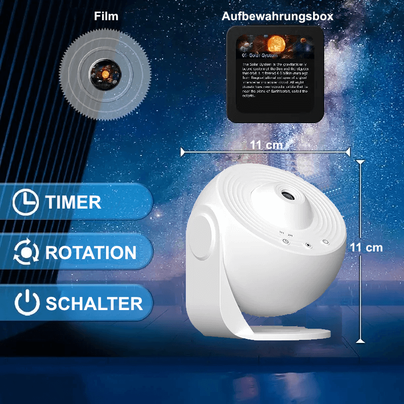 Trendsparadies - Galaxy-Projektor 360° LED-Nachtlicht mit Sternenhimmel-Effekt