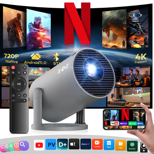 Trendsparadies – VibeBeam by XGODY Mini-Beamer mit 4K Support, WiFi 6 & Bluetooth 5.4